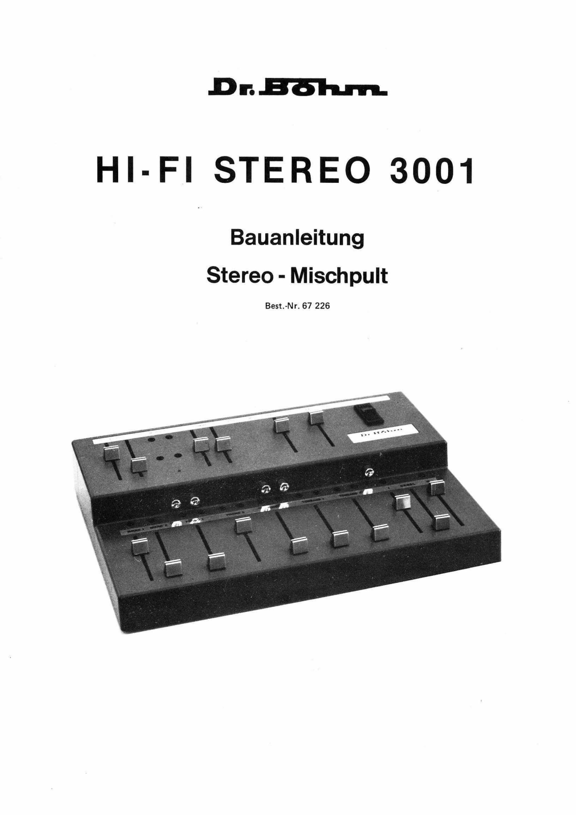 Dr. Bohm 3001 User guide - ManualMachine.com