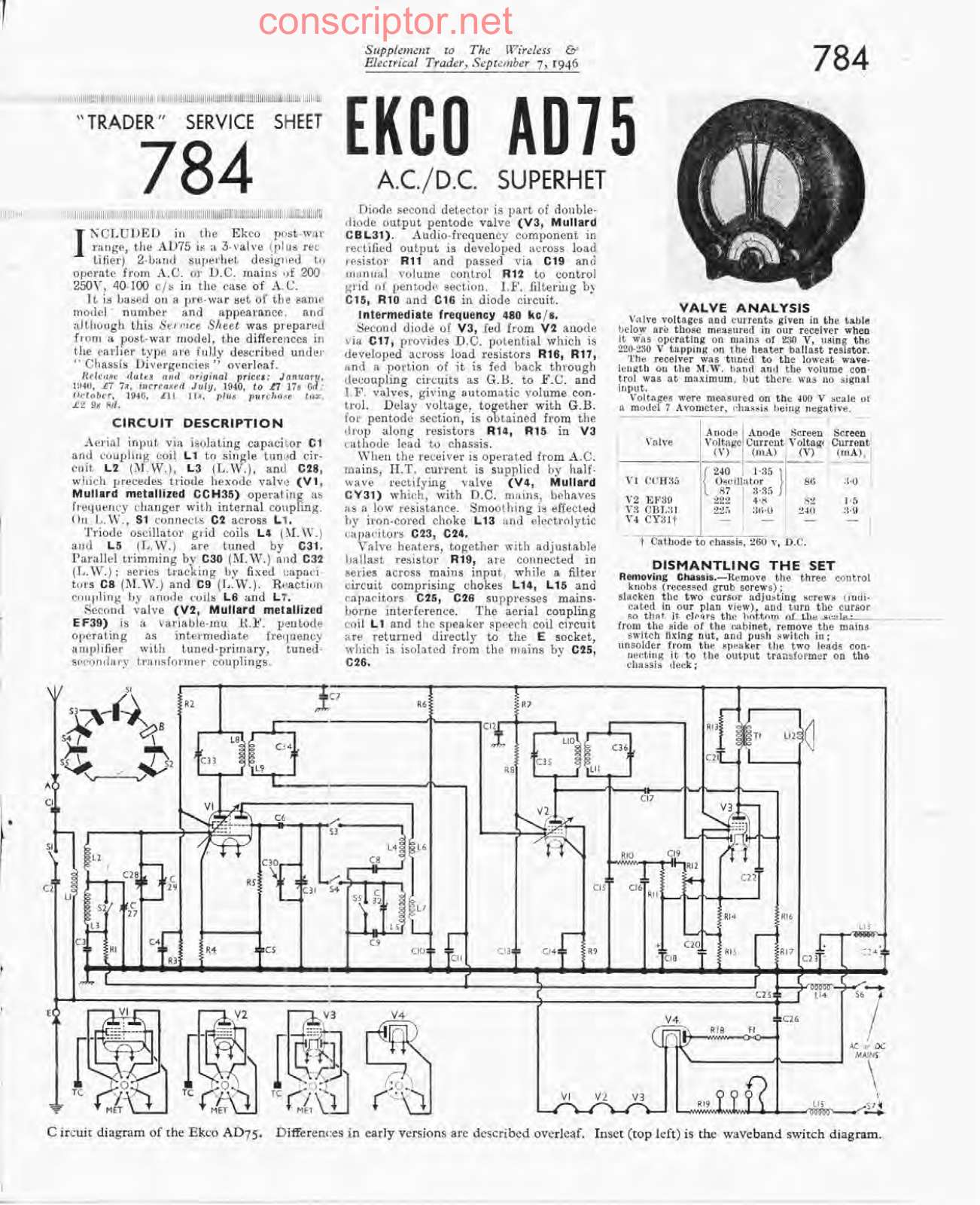 EKCO AD75 Service manual