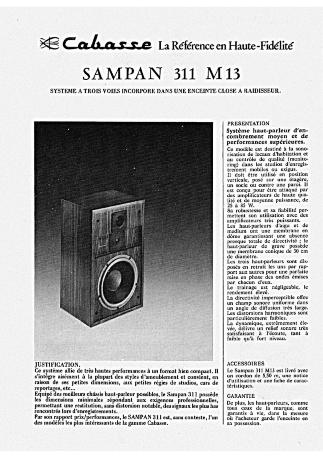 Cabasse Sampan-311-M13 User guide - ManualMachine.com