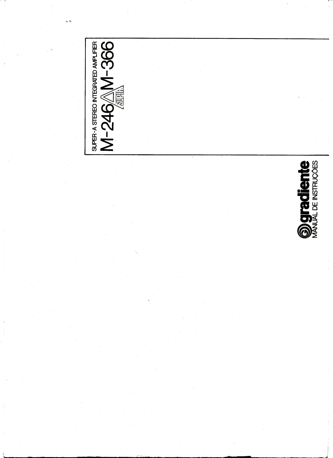 Gradiente M-246, M-366 User Manual