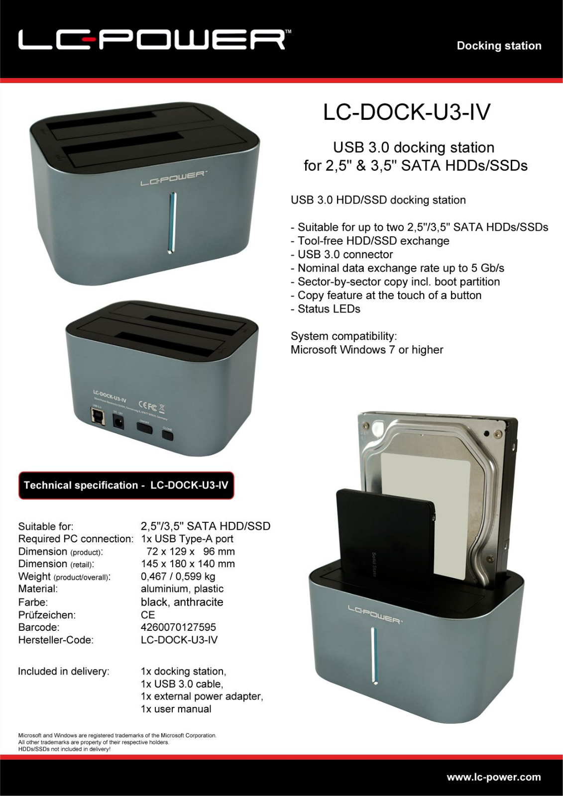 LC-Power LC-DOCK-U3-IV User Manual