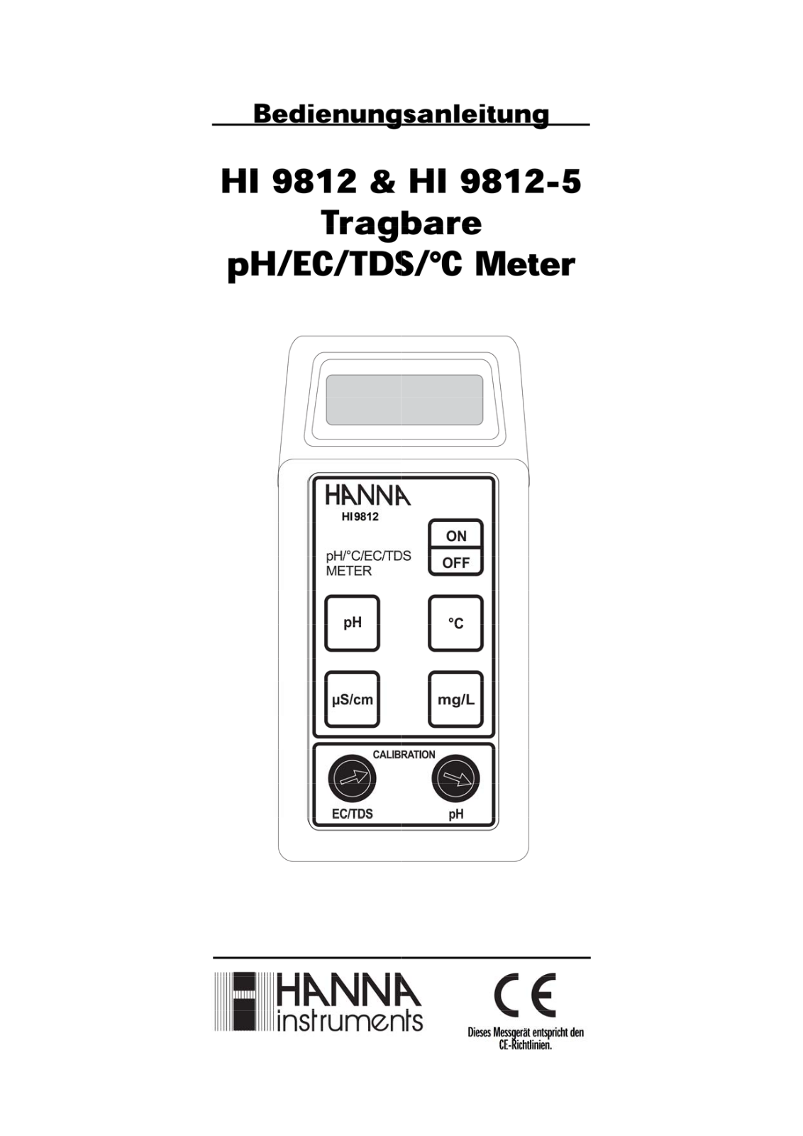 Hanna Instruments HI 9812-5 User guide