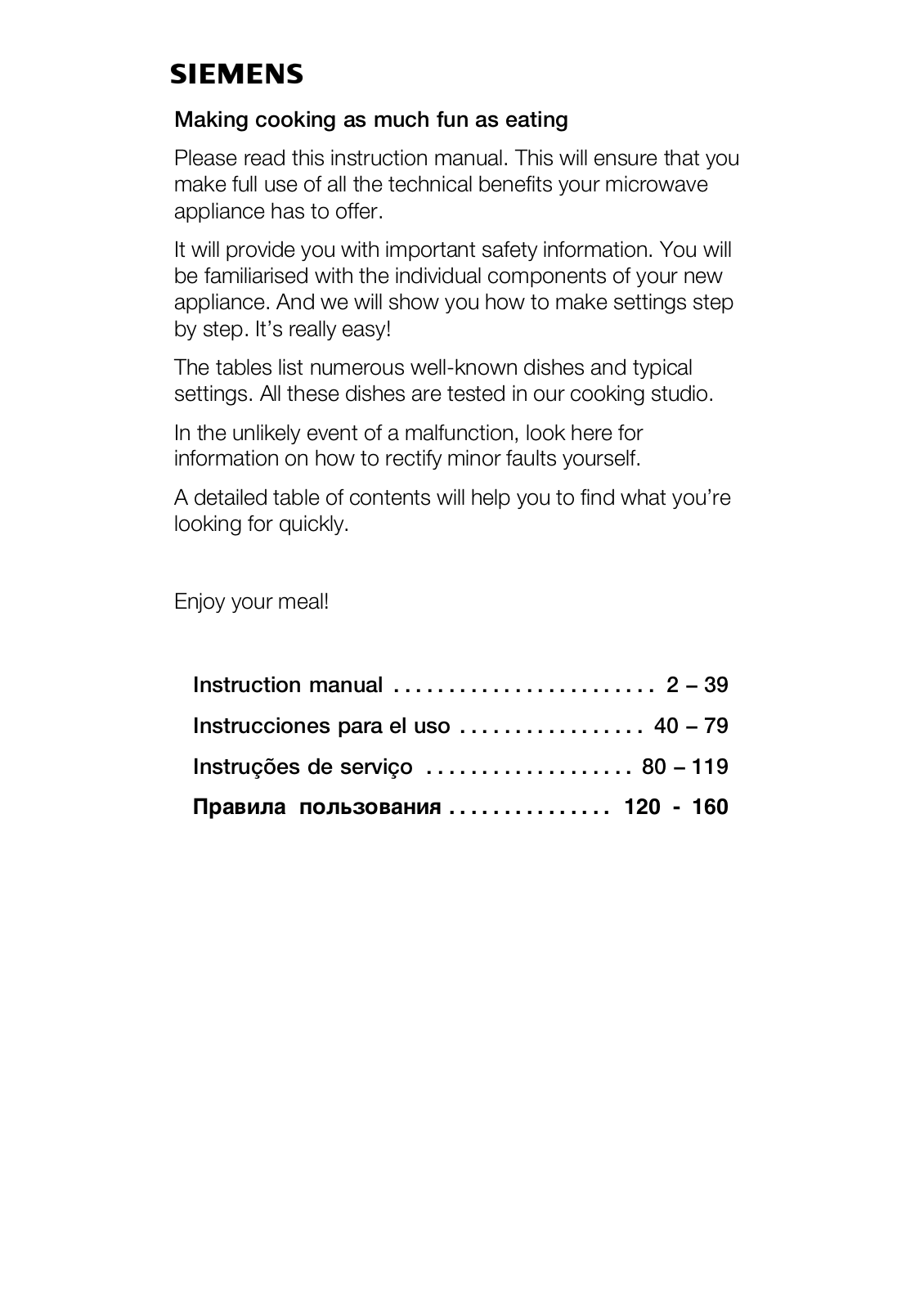 Siemens HF35M562 Instructions Manual