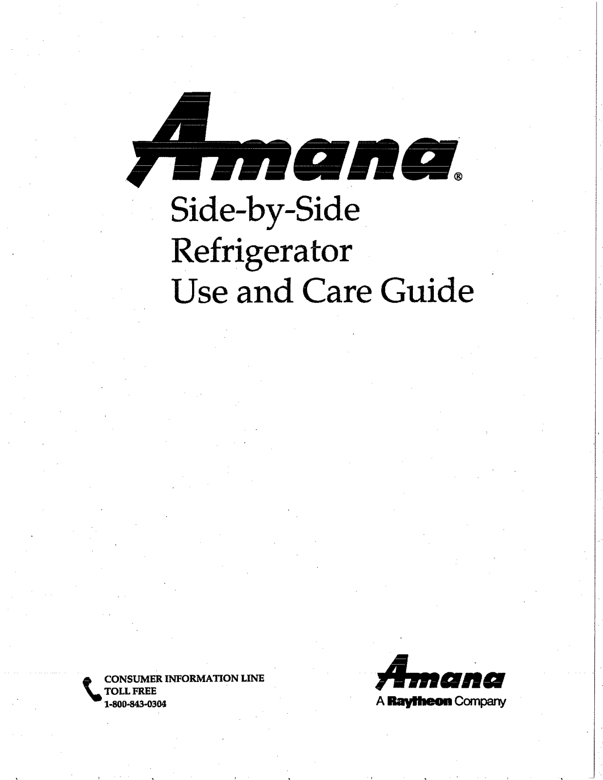 Amana SXD25AW-P1162436WW, SSD22NW-P1181302WW Owner’s Manual
