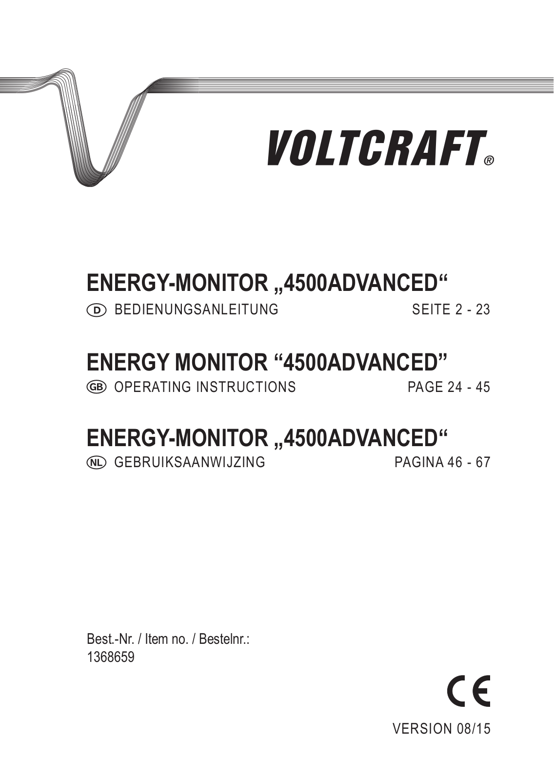 VOLTCRAFT 1368659 Operation Manual