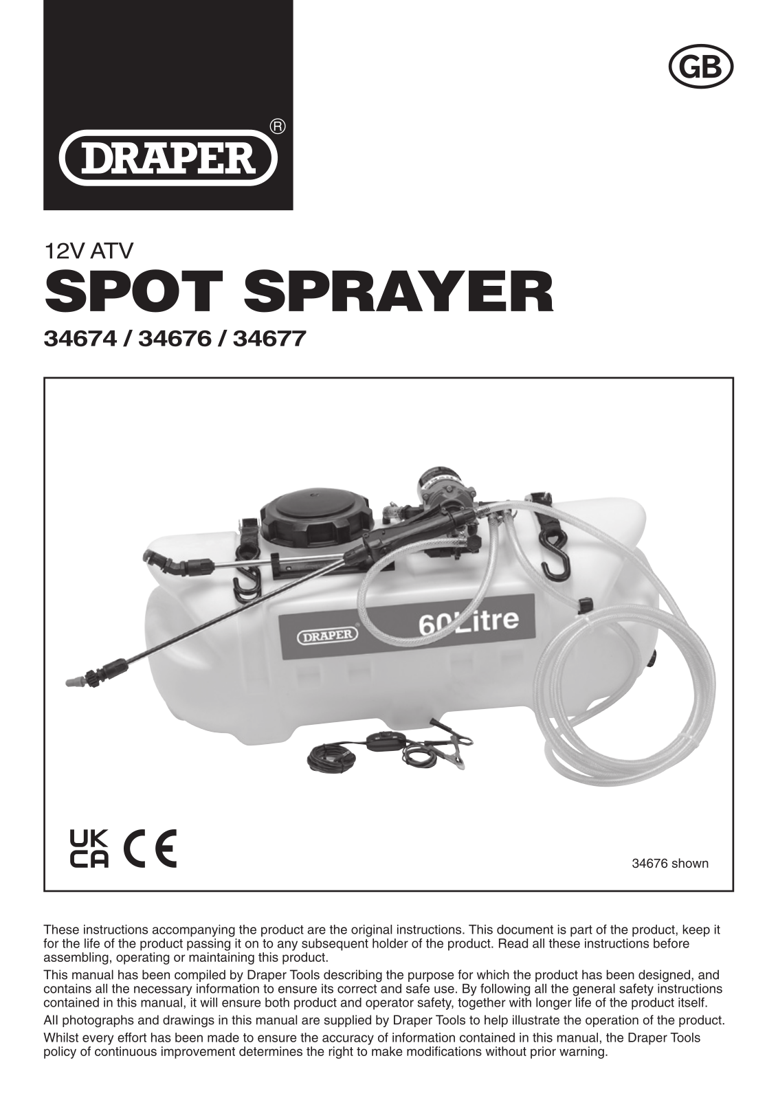 Draper Tools 34674, 34676, 34677 Instructions - ManualMachine.com