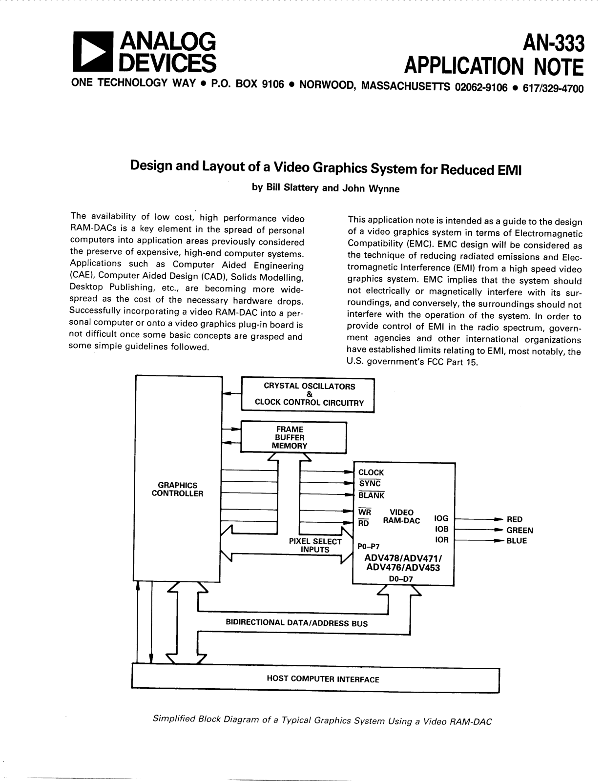 ANALOG DEVICES AN-333 Service Manual