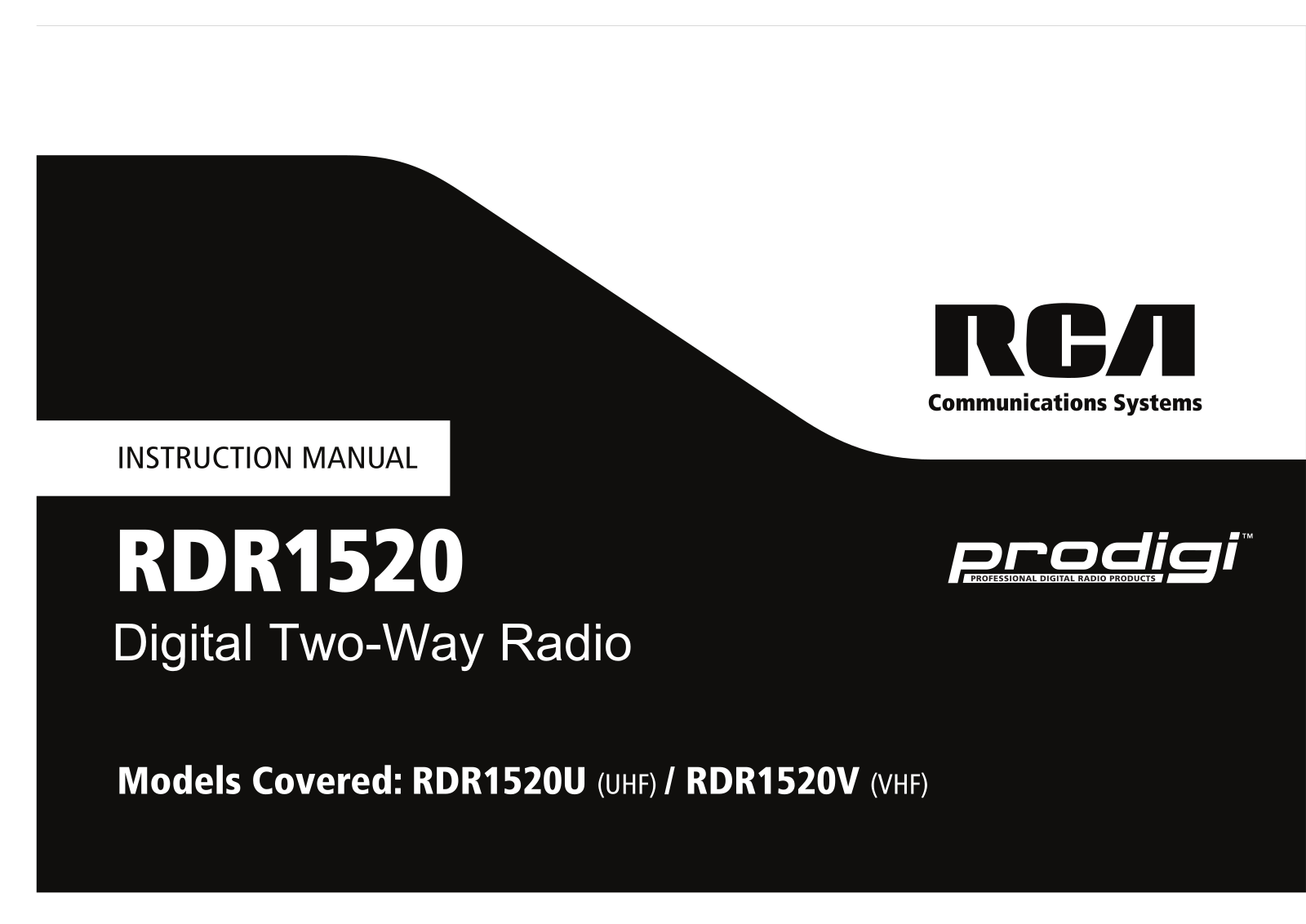 RCA Communications Systems RDR1500U User Manual