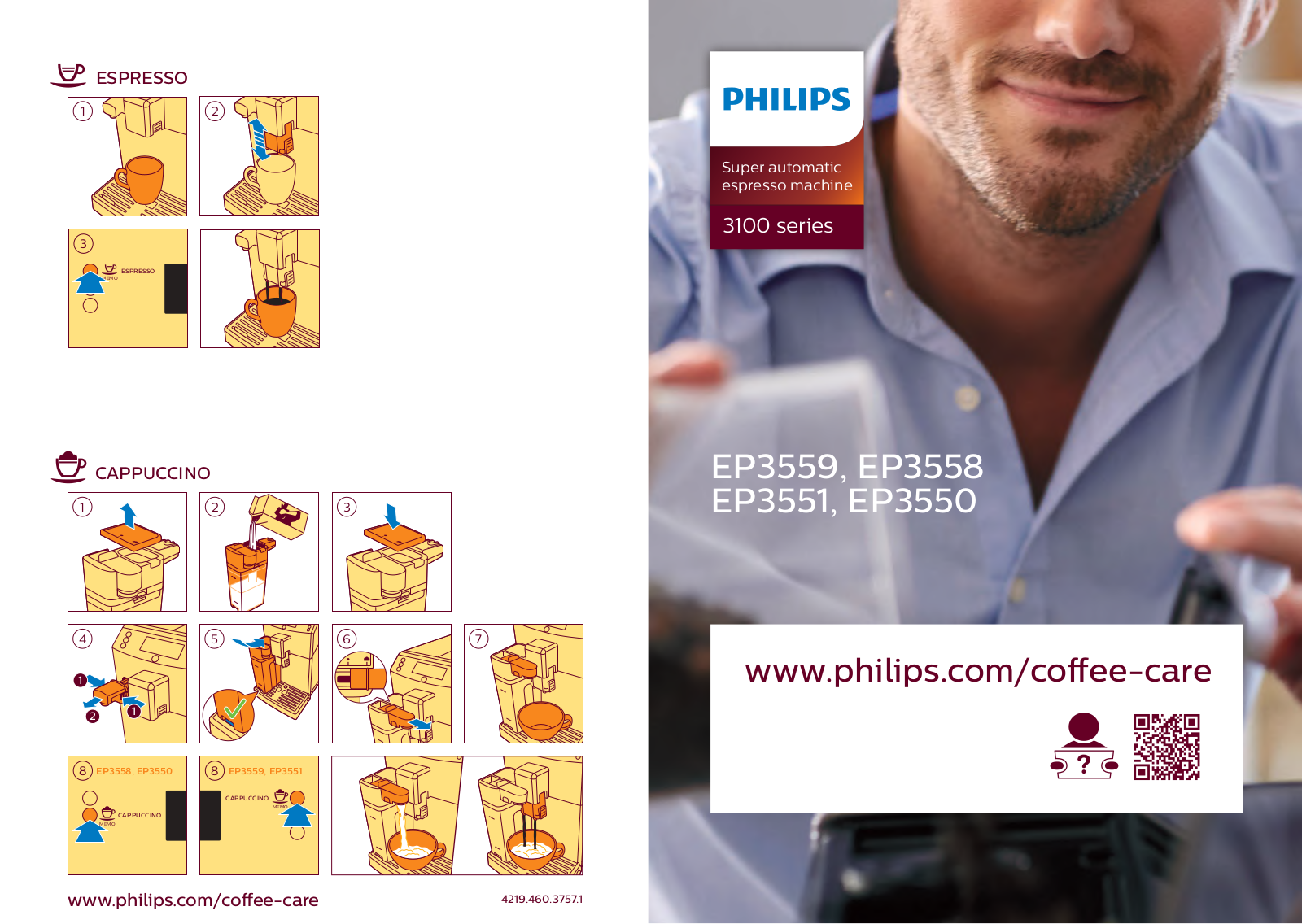Philips EP3558/00 Manual