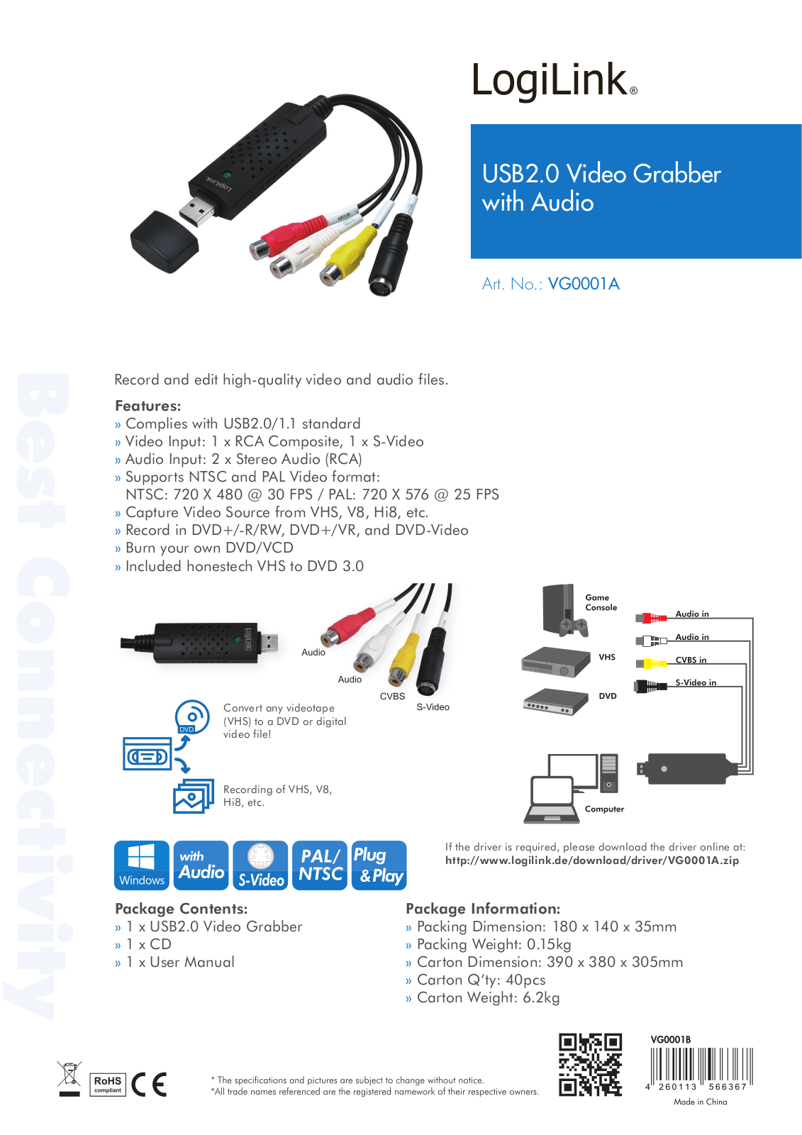 Logilink I-USB-VIDEO-700A Datasheet - ManualMachine.com
