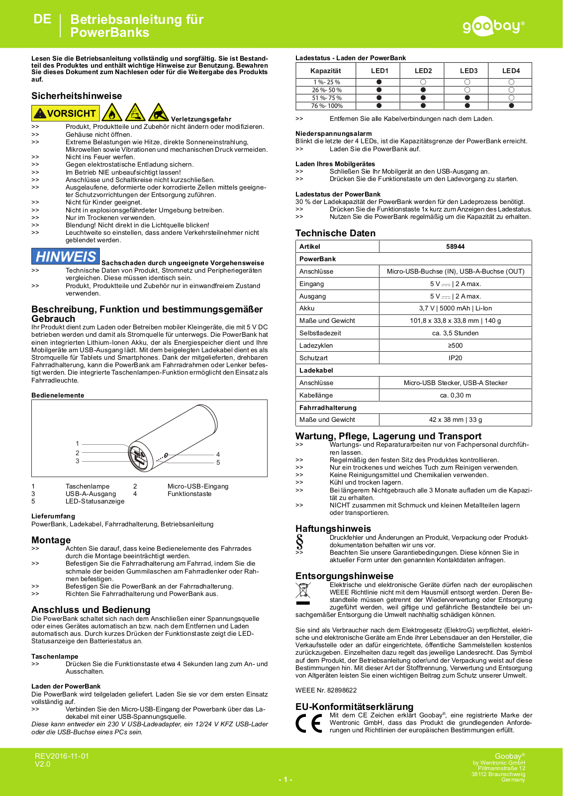 Goobay 58944 User Manual