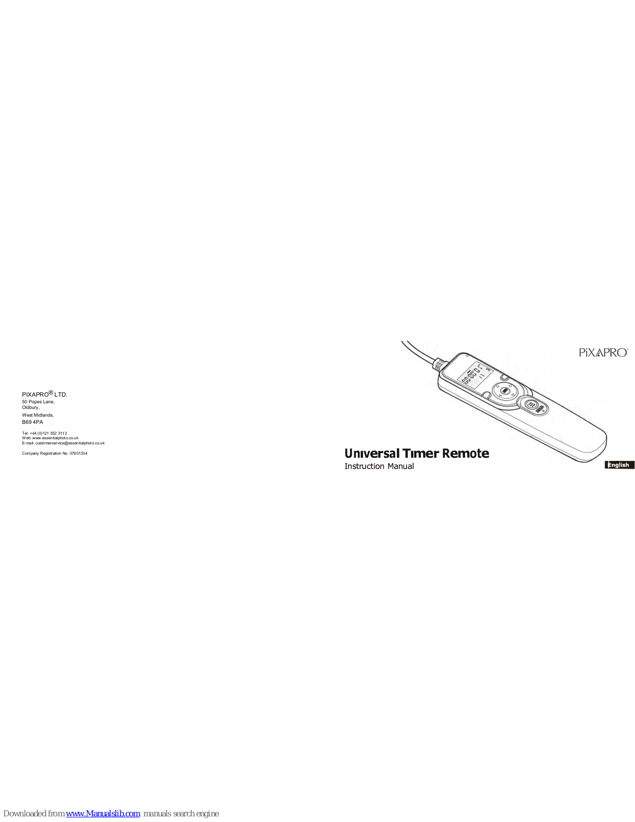 Pixapro UTR-C3, UTR-C1, UTR-S1, UTR-N1, UTR-N2 Instruction Manual - ManualMachine.com