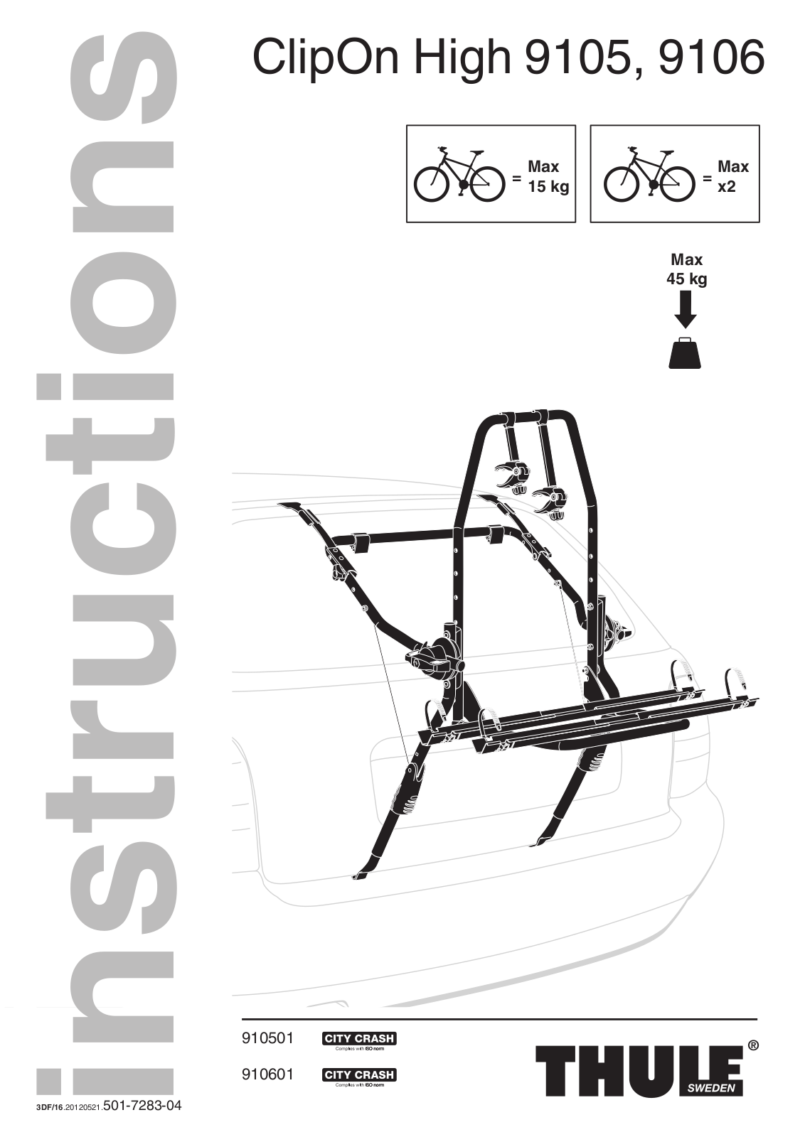 Thule ClipOn High 9105, ClipOn High 9106 User Manual