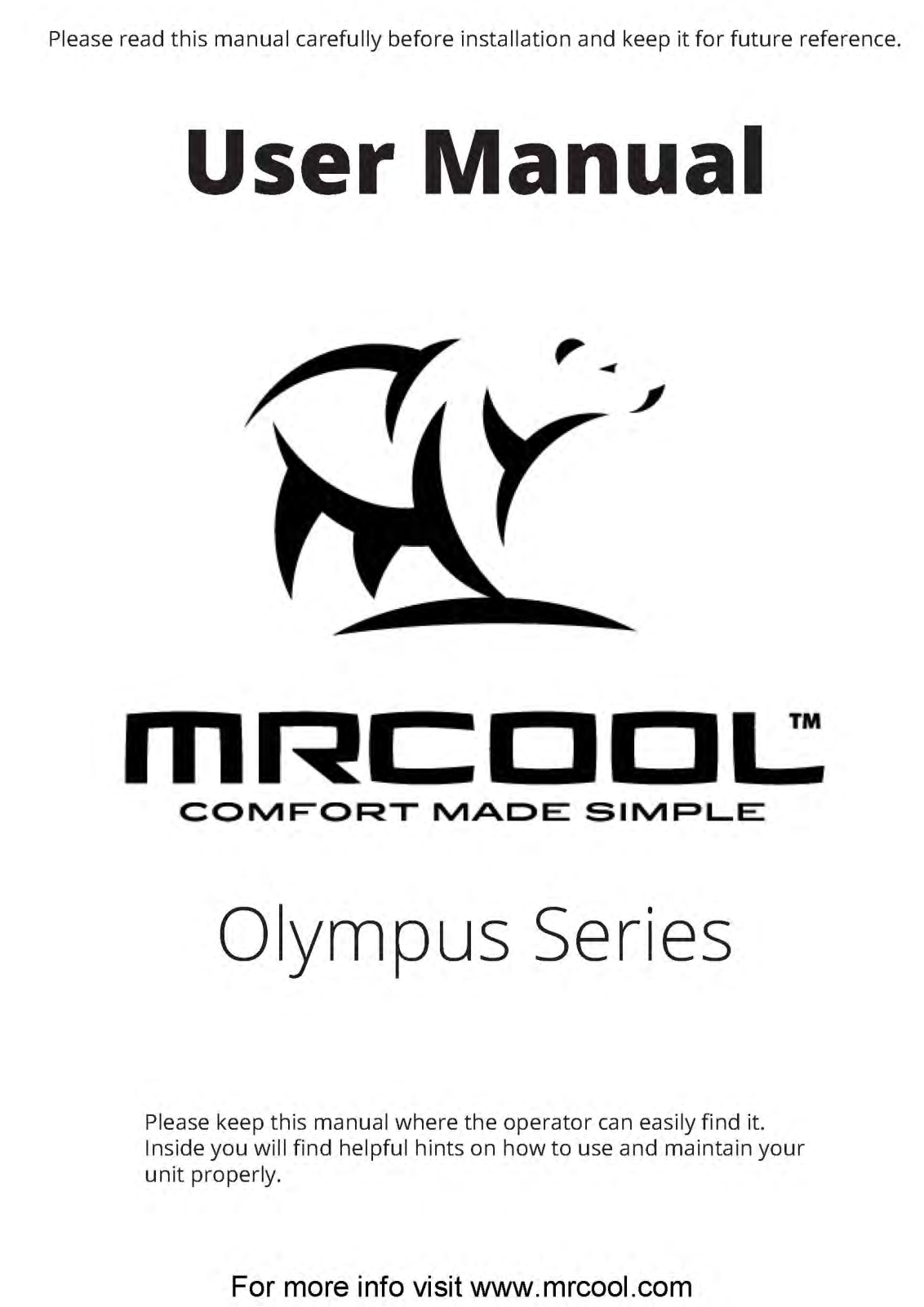 MRCOOL MULTI548HP230V1 User Manual