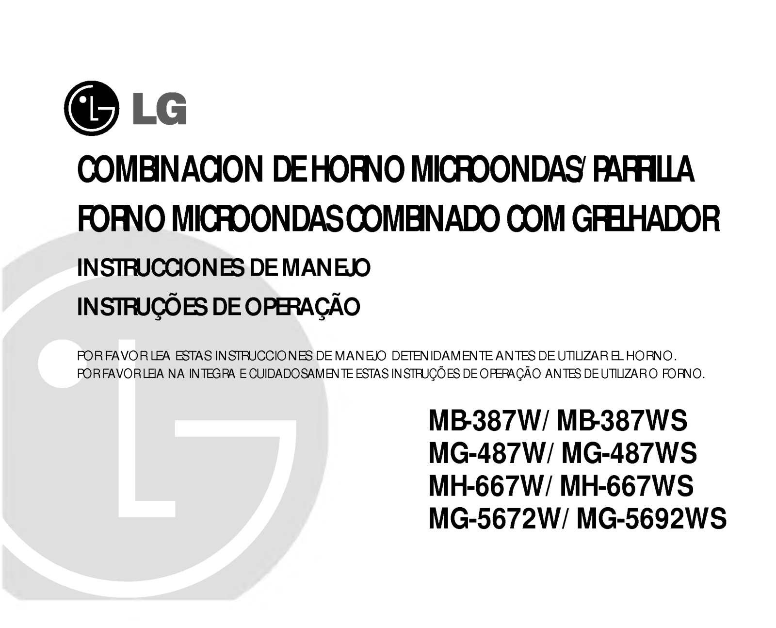 Lg MG-5672W, MG-5692WS User Manual