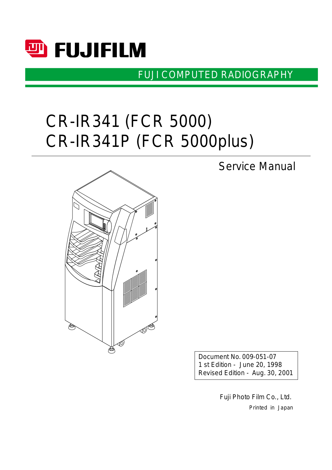 Fujifilm CR-IR341, FCR 5000 Service manual