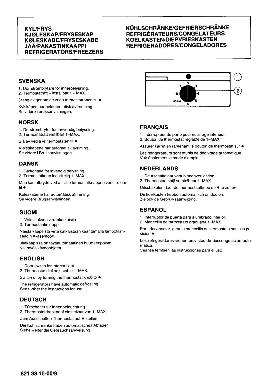 Elektro helios FK363, FK359, FK3630, FK357, FK370 Instructions Manual