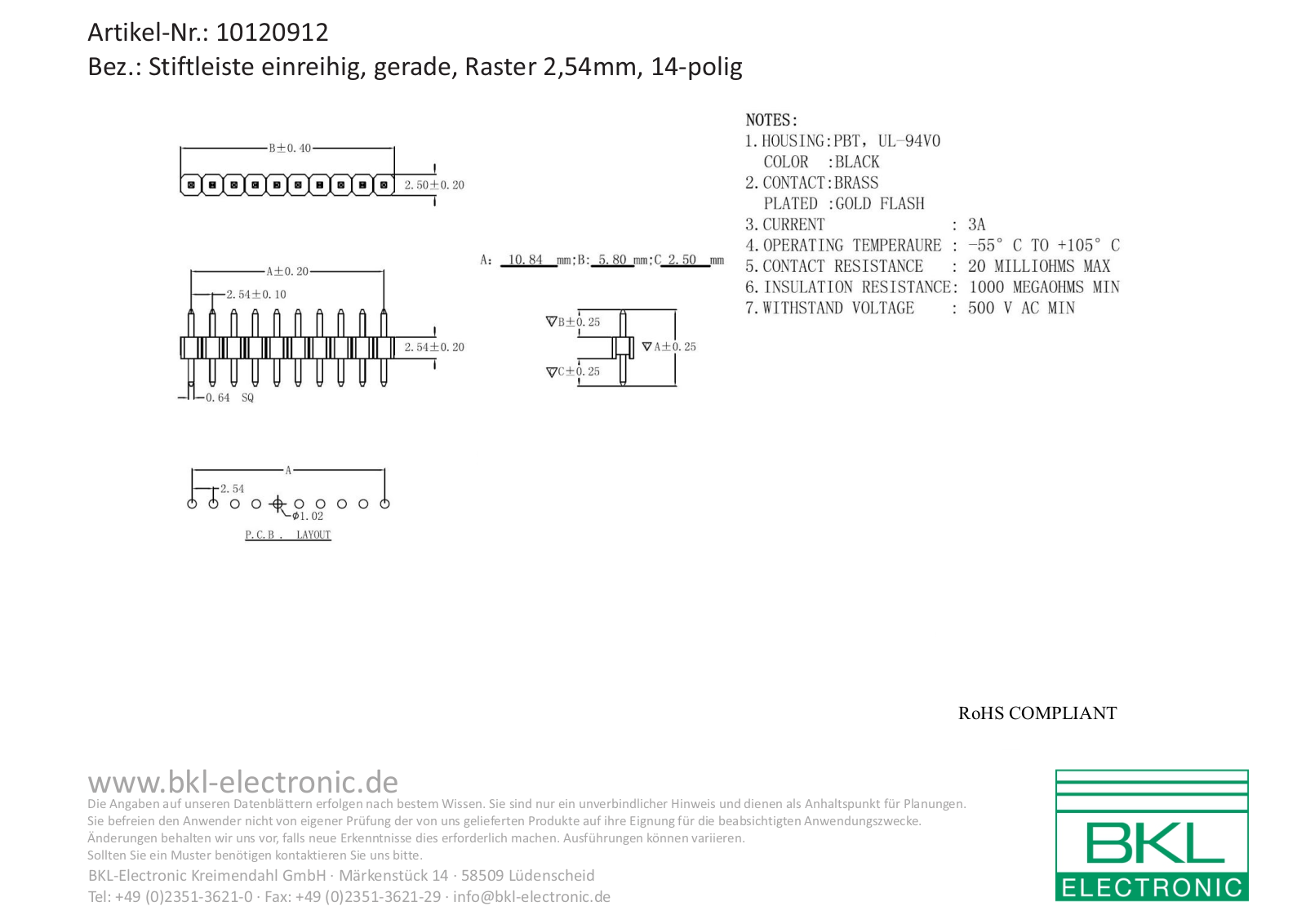 BKL BKL 10120912 Datasheet - ManualMachine.com