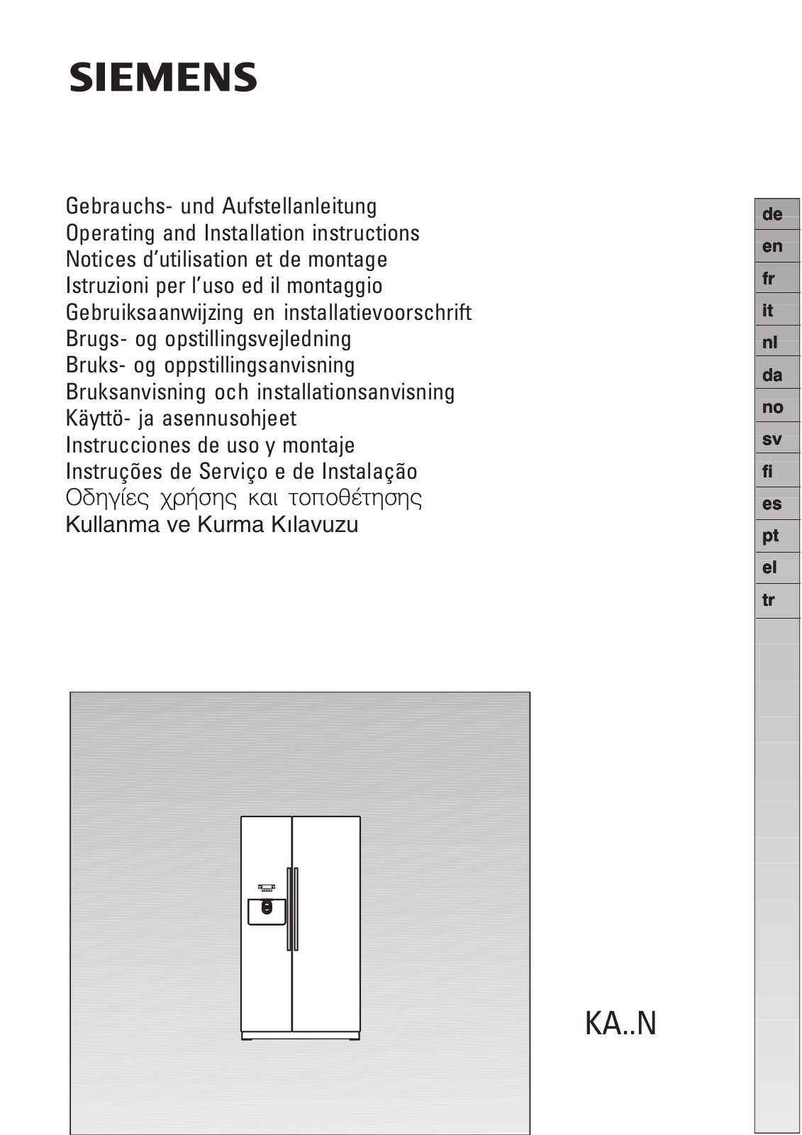 Siemens KA58NP95 User Manual