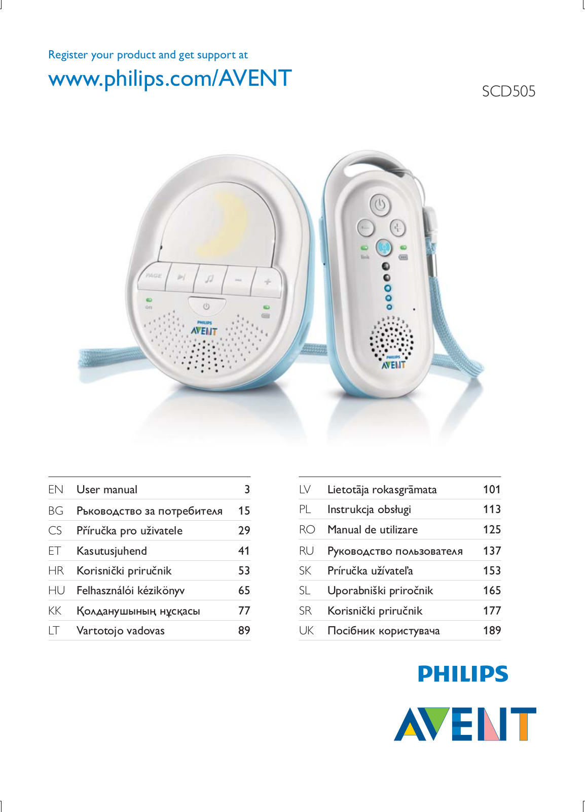 Philips Avent SCD505 User Manual