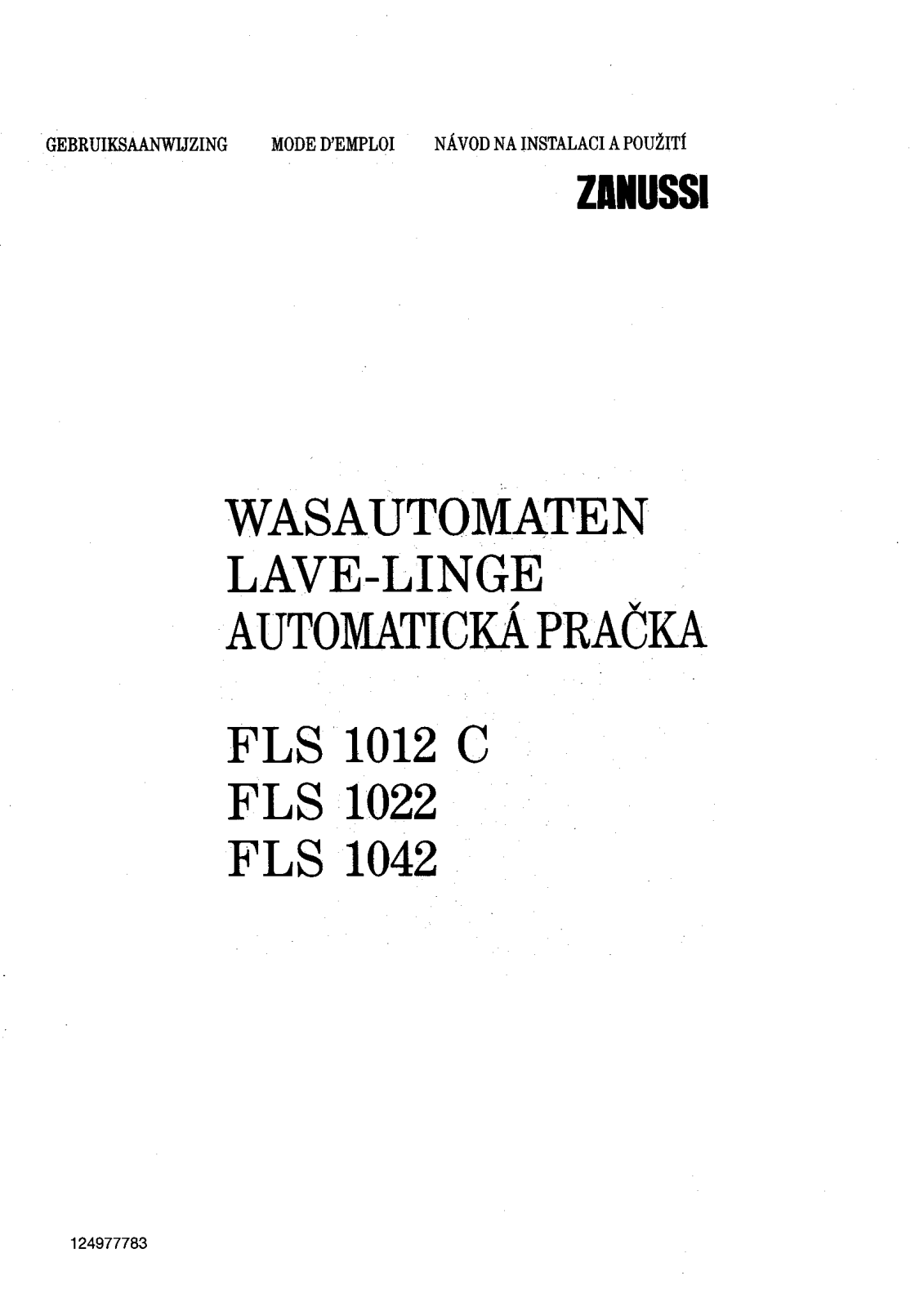Zanussi FLS1012C, FLS1042 User Manual