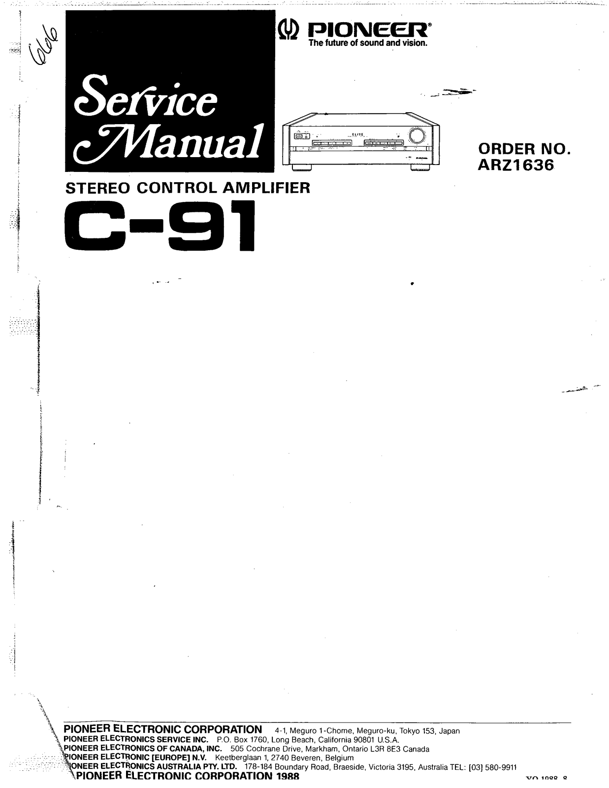 Pioneer C-91 Service Manual