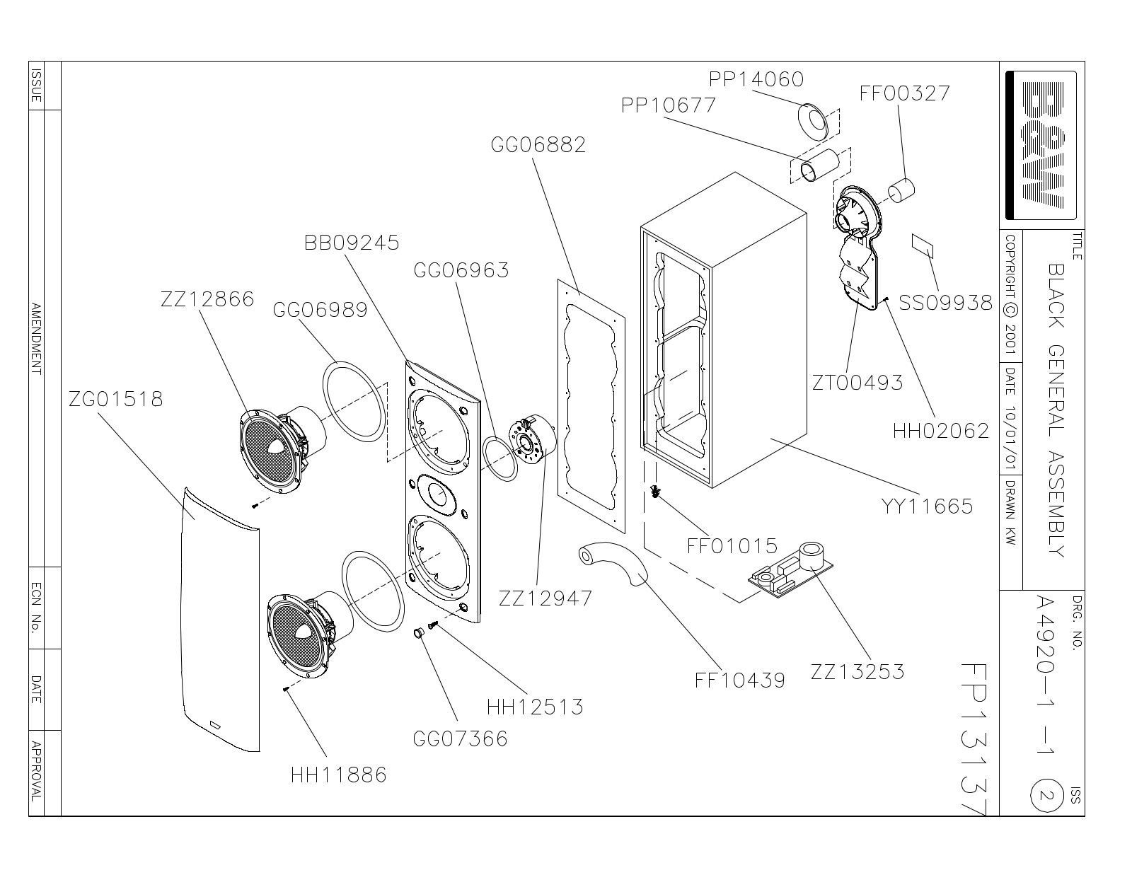 Bowers and Wilkins LCR-600 Mk3 Service manual