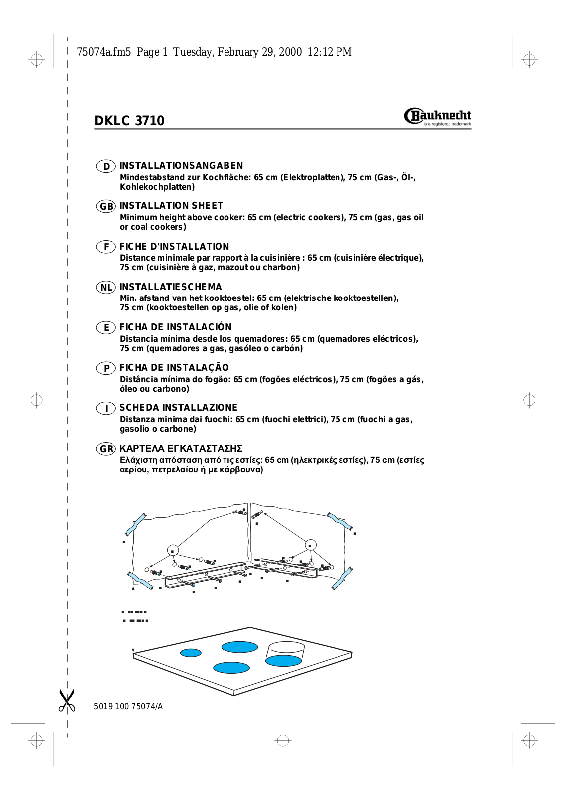 Whirlpool DKLC 3710 IN INSTRUCTION FOR USE