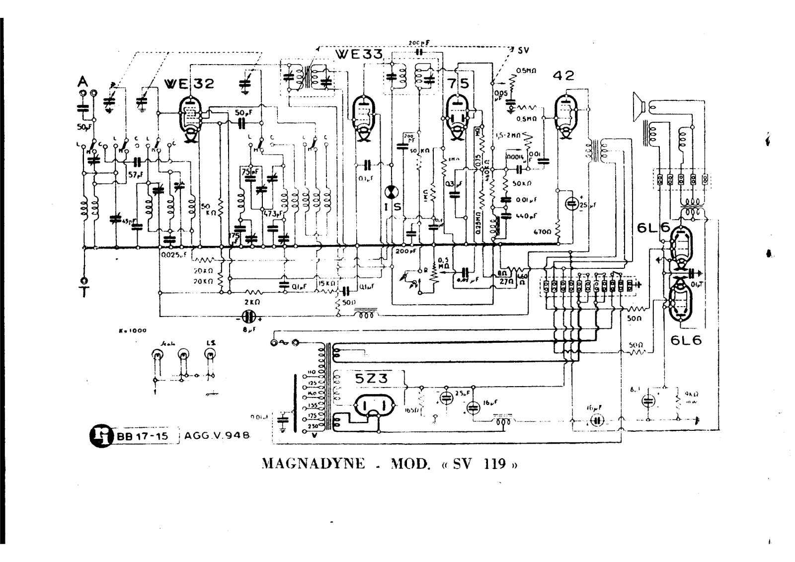 Magnadyne sv119 schematic