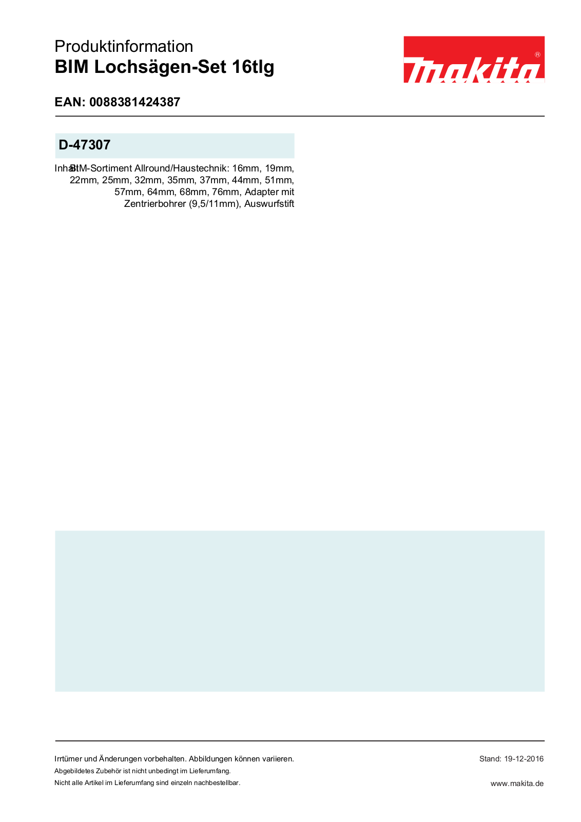 Makita D-47307 Service Manual