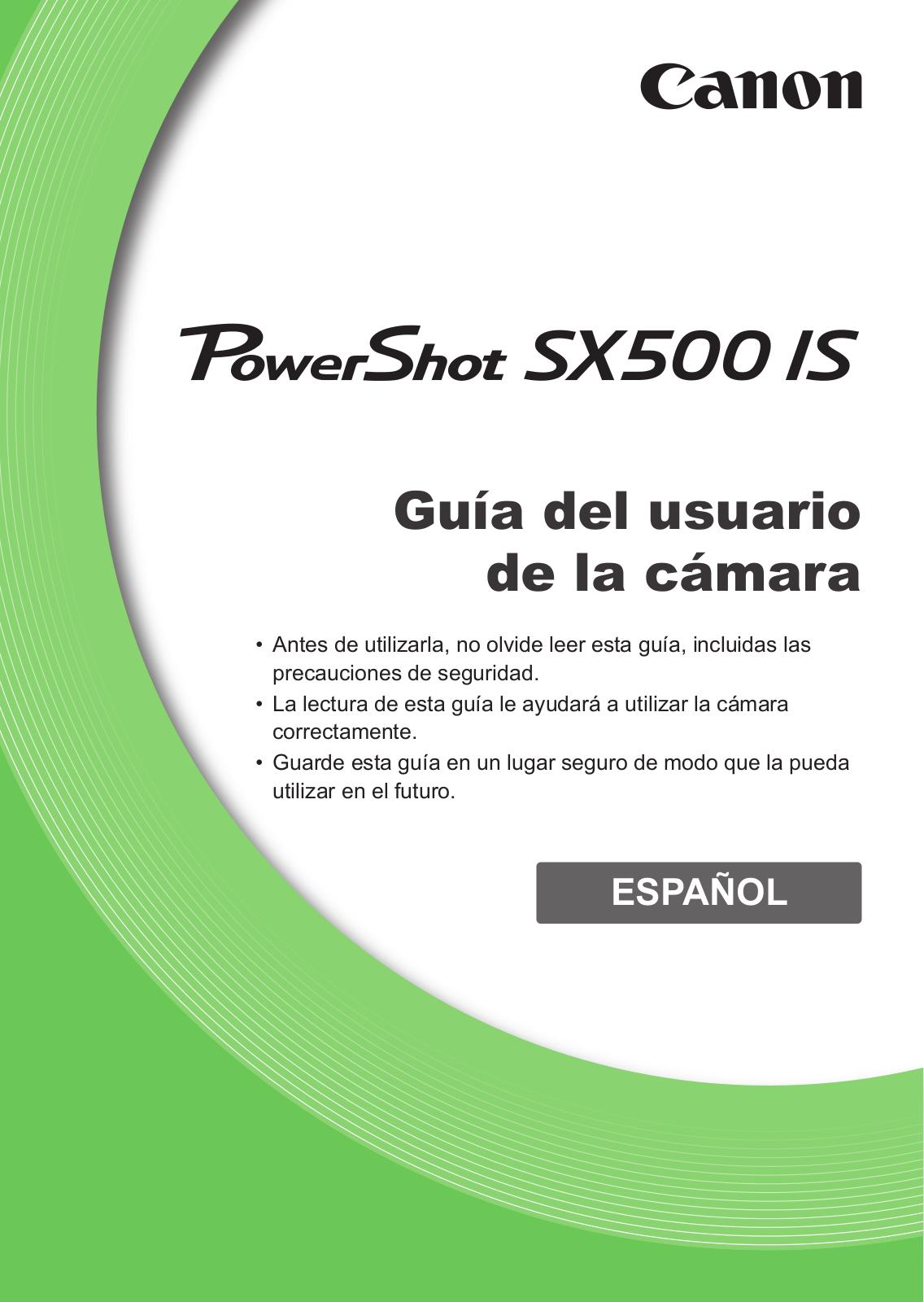 Canon SX500 IS User Manual
