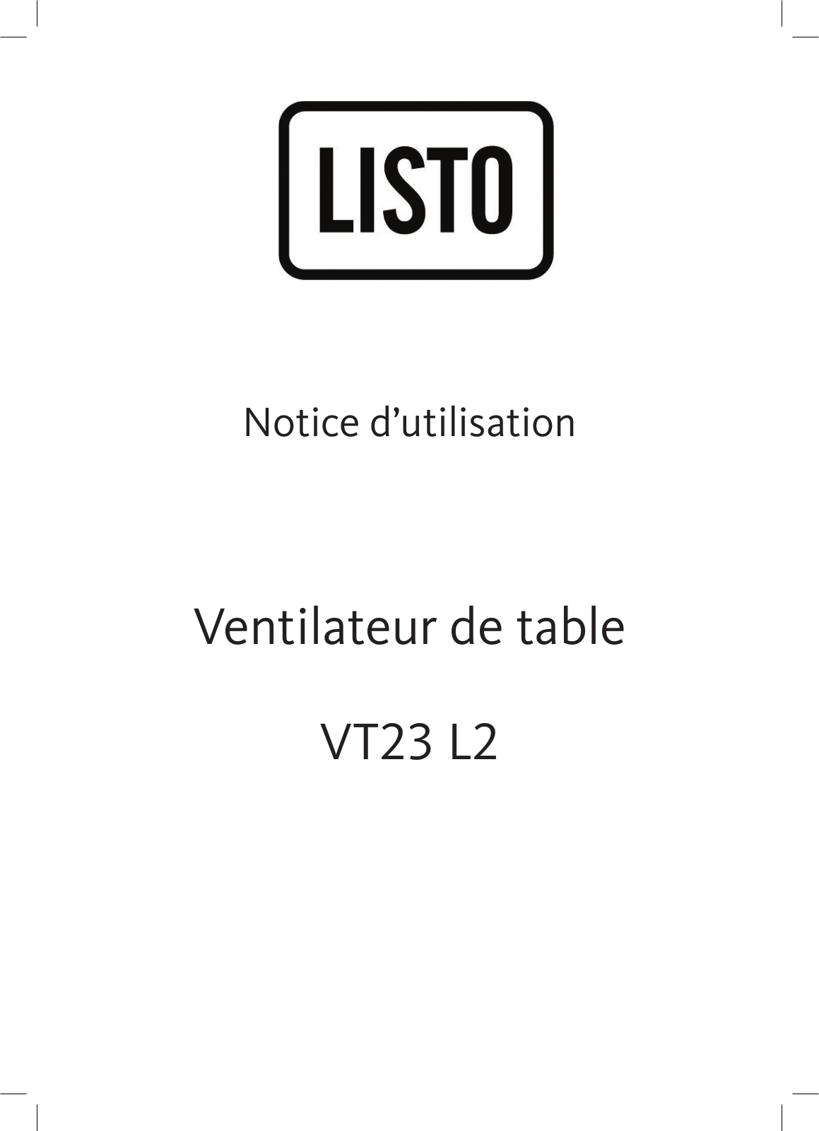 Listo VT23 L2 User Manual