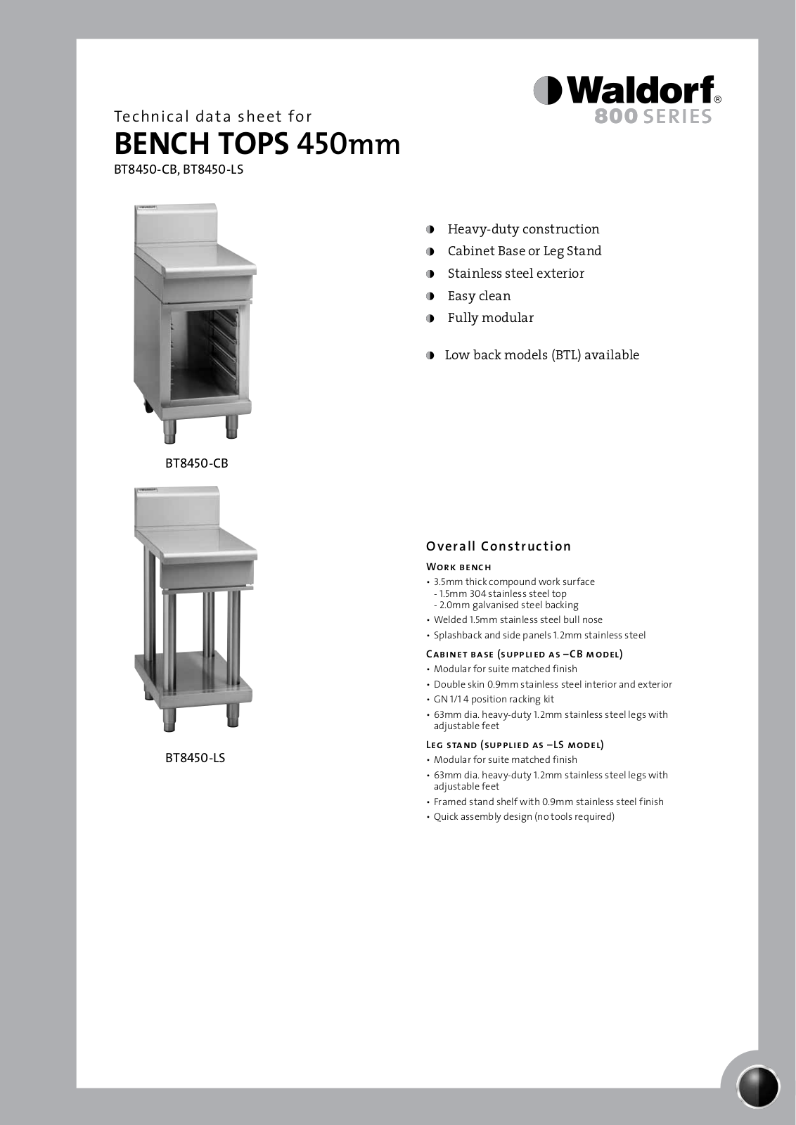 Moffat BT8450-CB User Manual