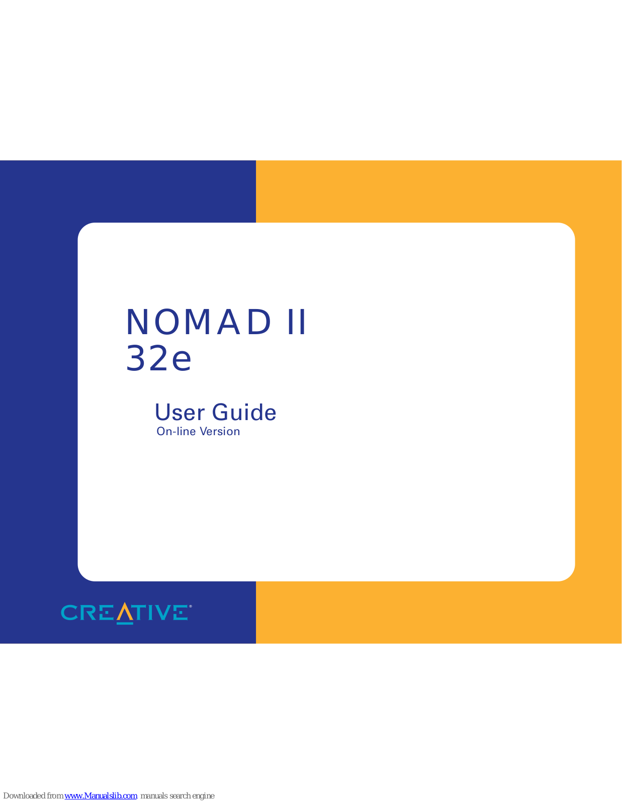 Creative NOMAD II User Manual