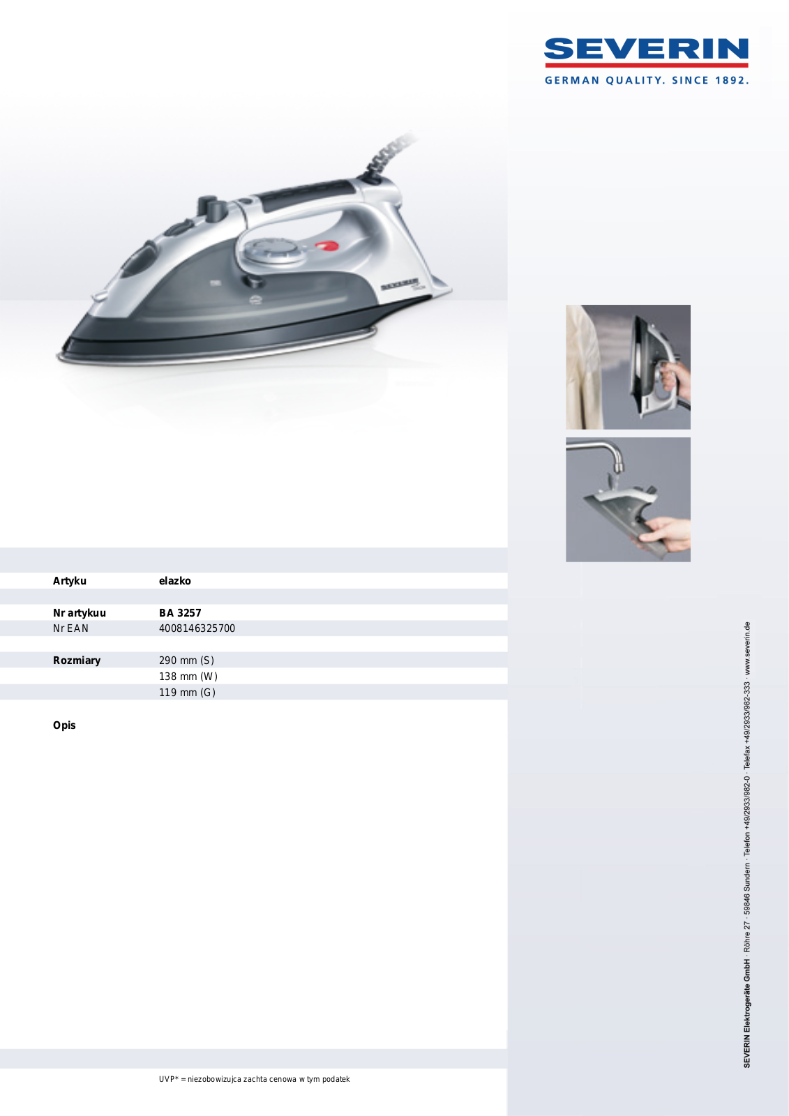 Severin BA 3257 User Manual