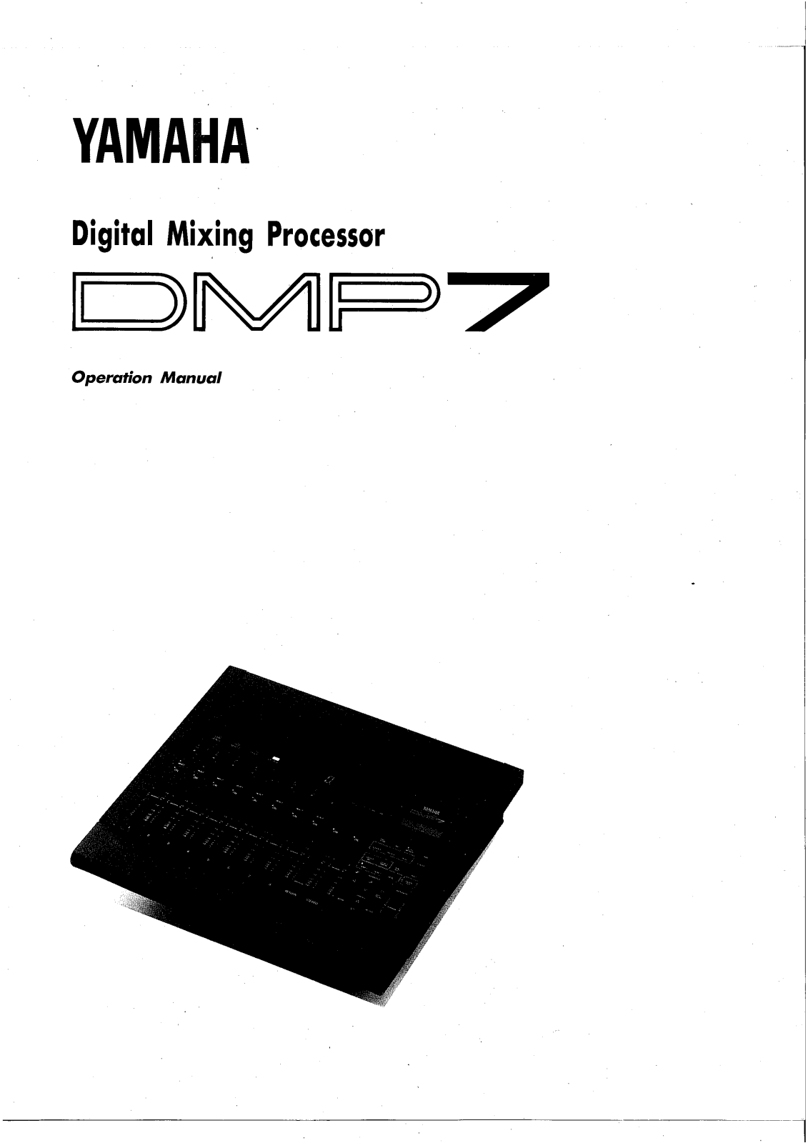 Yamaha DMP7 User Manual