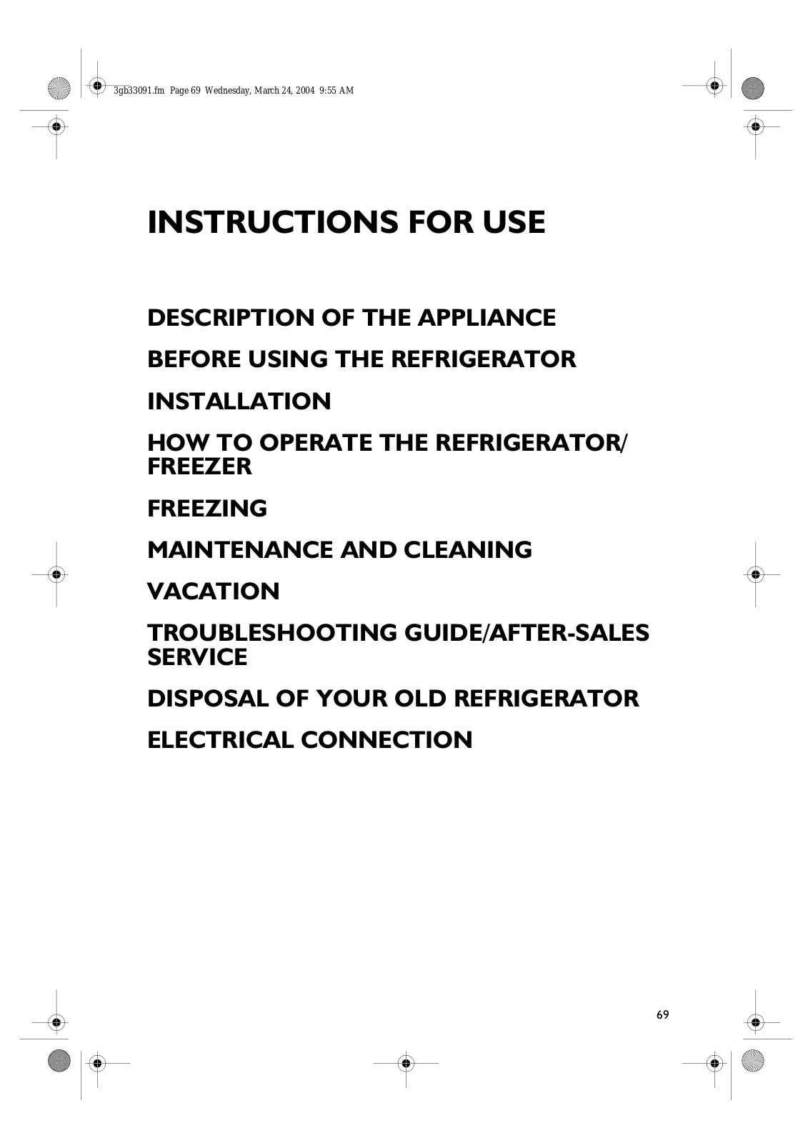 Whirlpool S25C FWW2 X, S25C FTT3 X, S25C FTT1X INSTALLATION