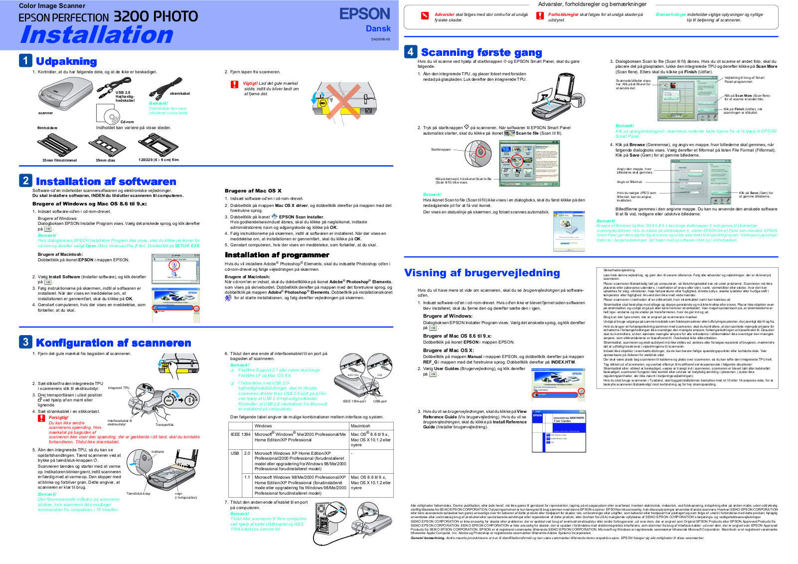 Epson PERFECTION 3200 SETUP GUIDE