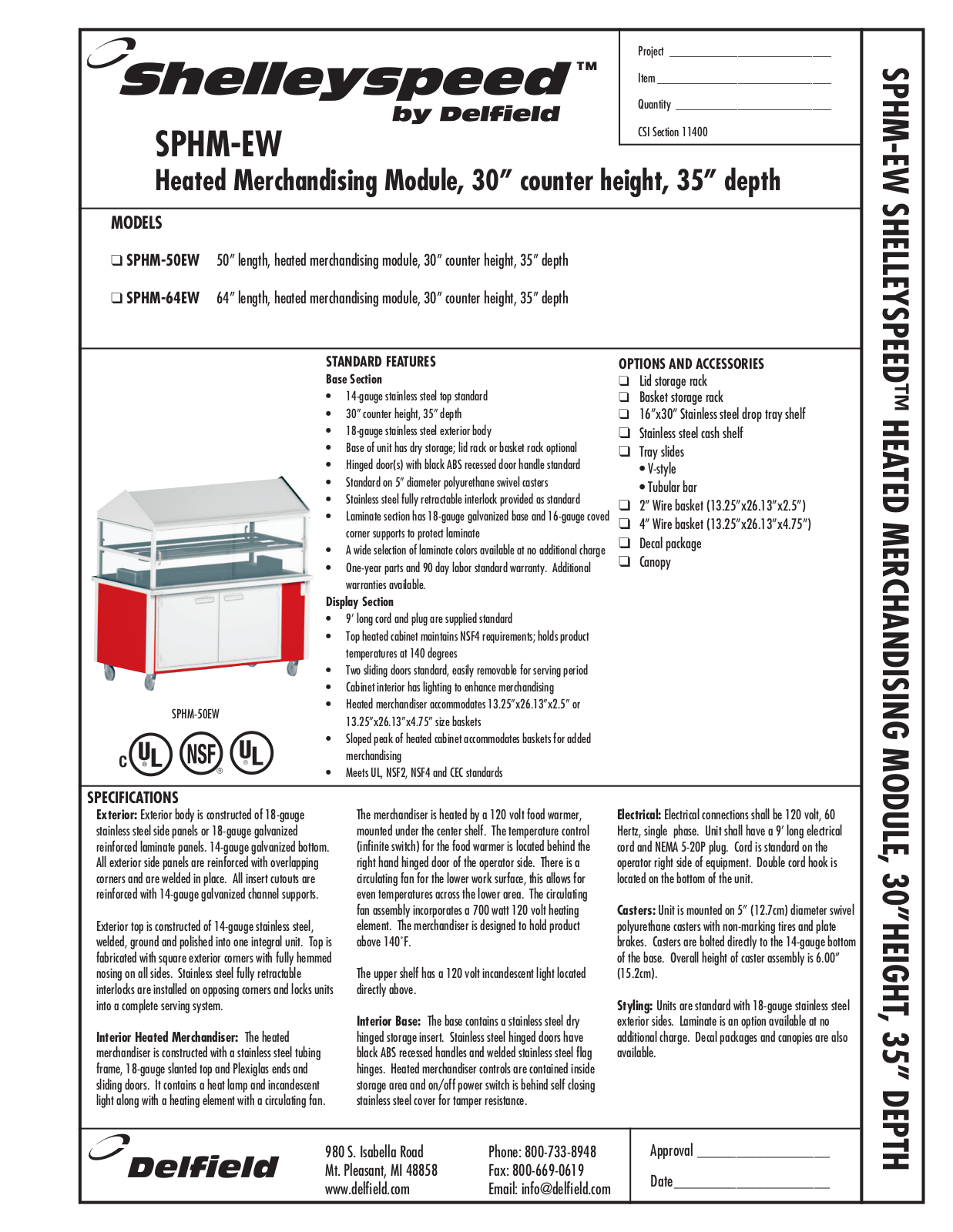 Delfield SPHM-EW General Manual