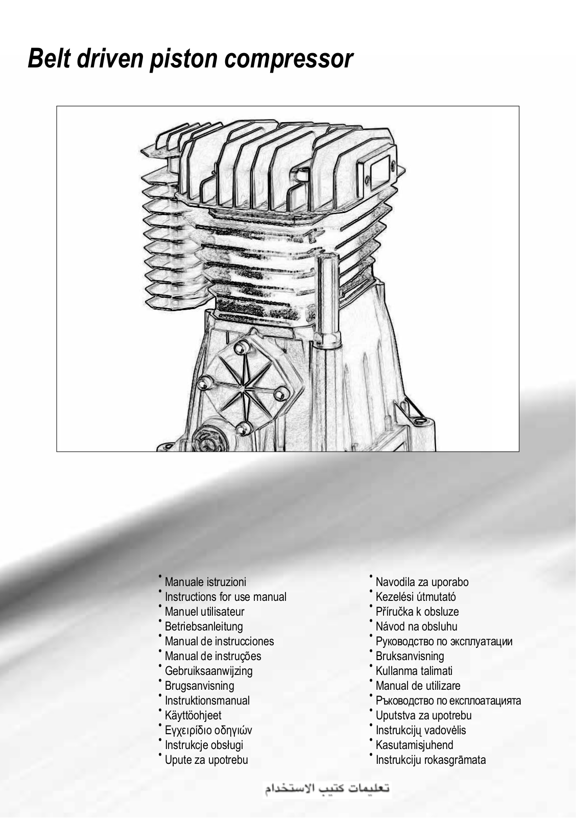 ABAC Belt driven piston compressor User manual