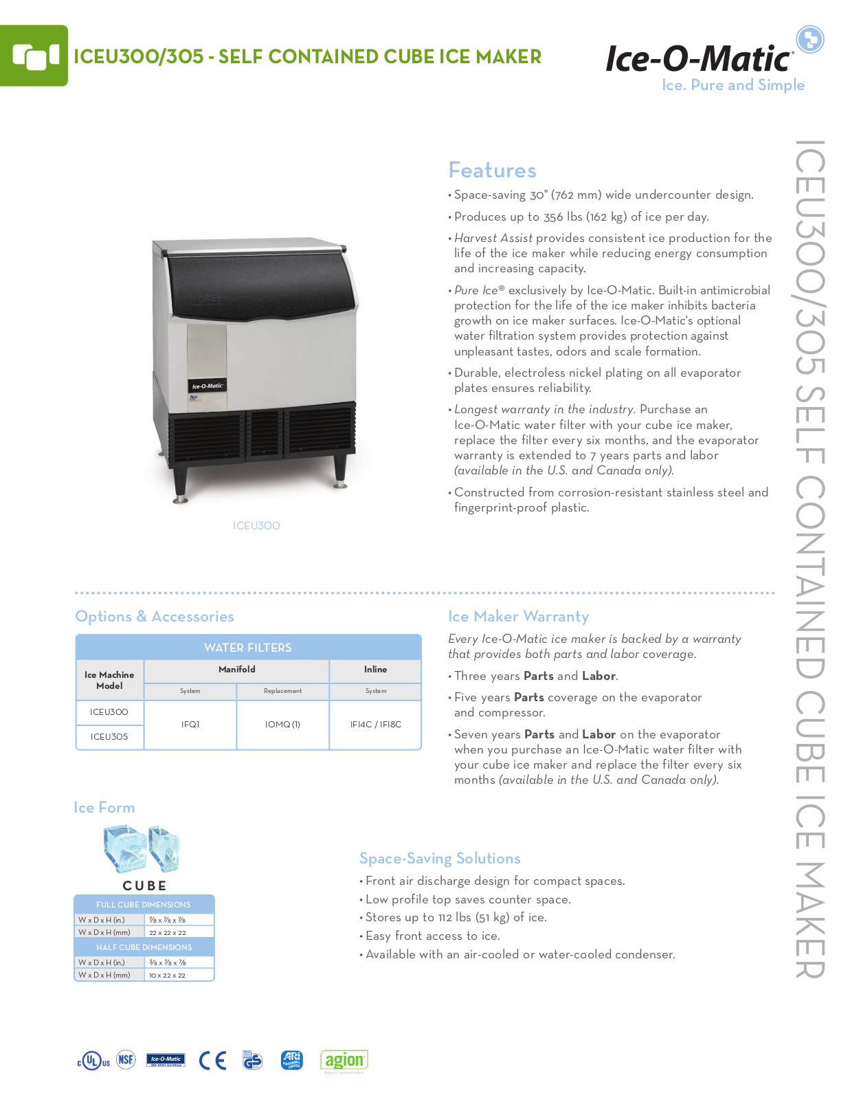 Ice-O-Matic ICEU300A User Manual