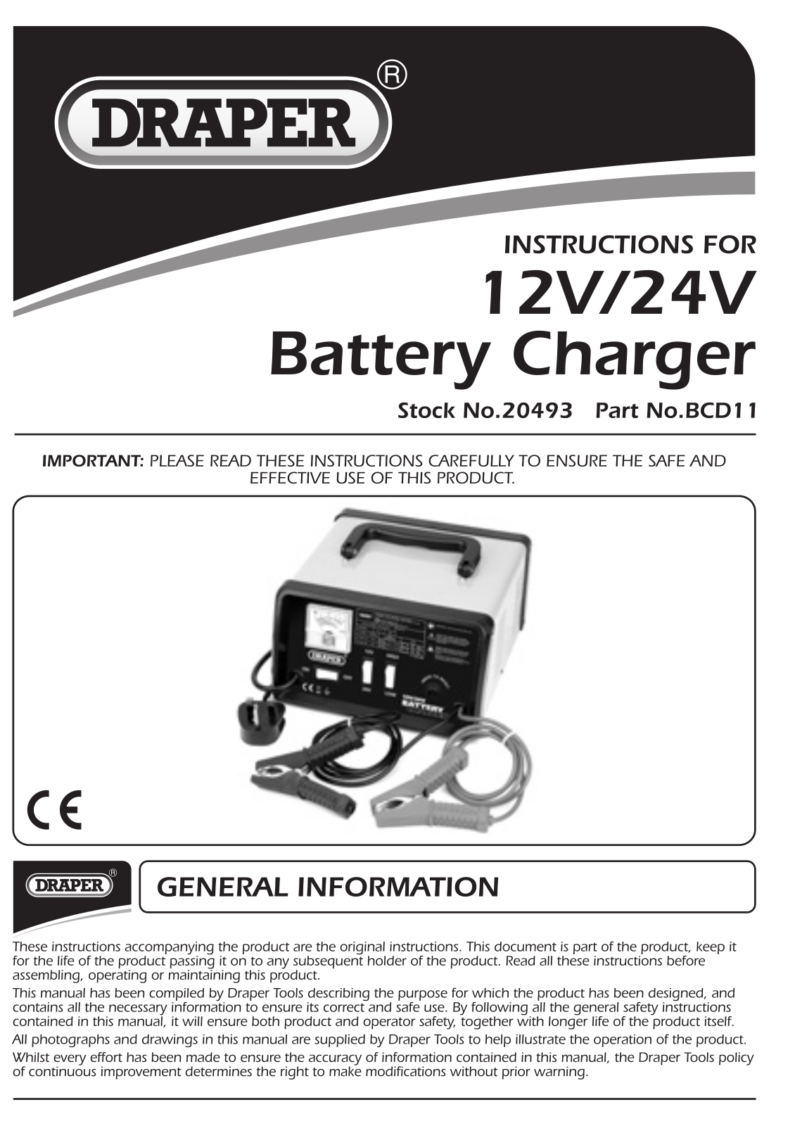 Draper BCD11 Instruction Booklet - ManualMachine.com