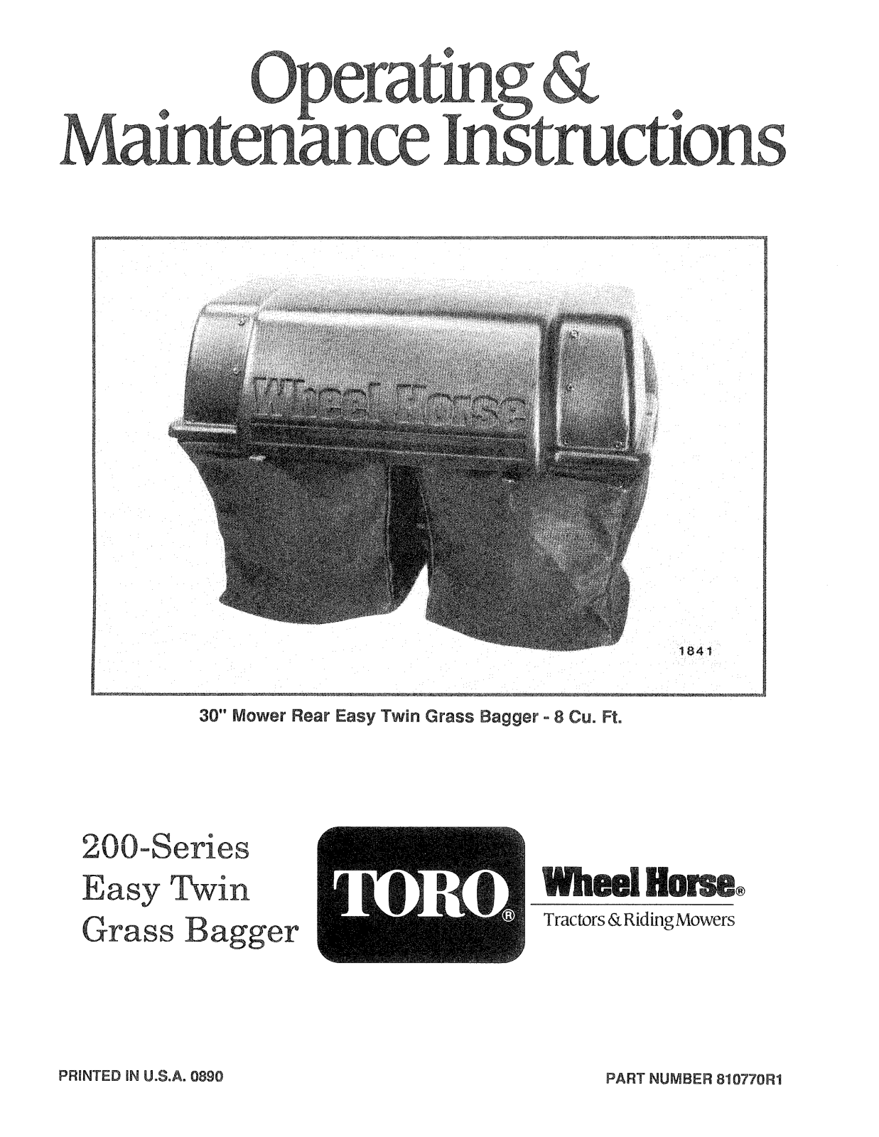 Toro 07-08BL02 Operator's Manual