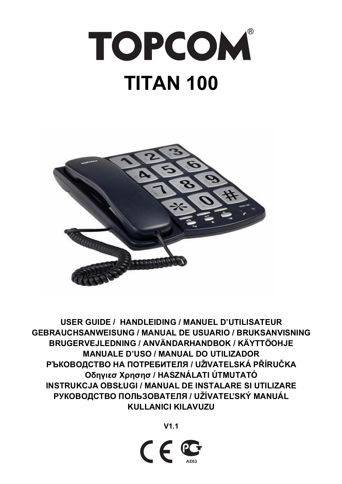 Topcom Titan 100 Operating Instructions