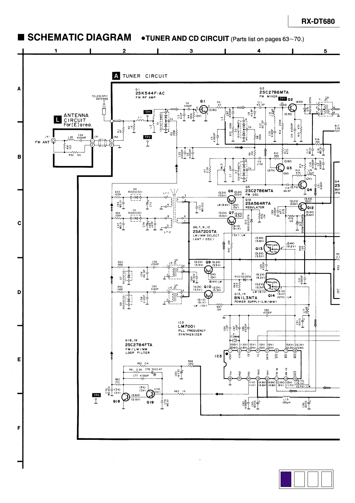 Yamaha RXDT-680 Schematic