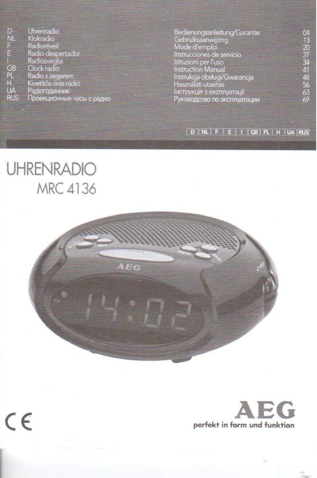 AEG MRC 4136 User Manual