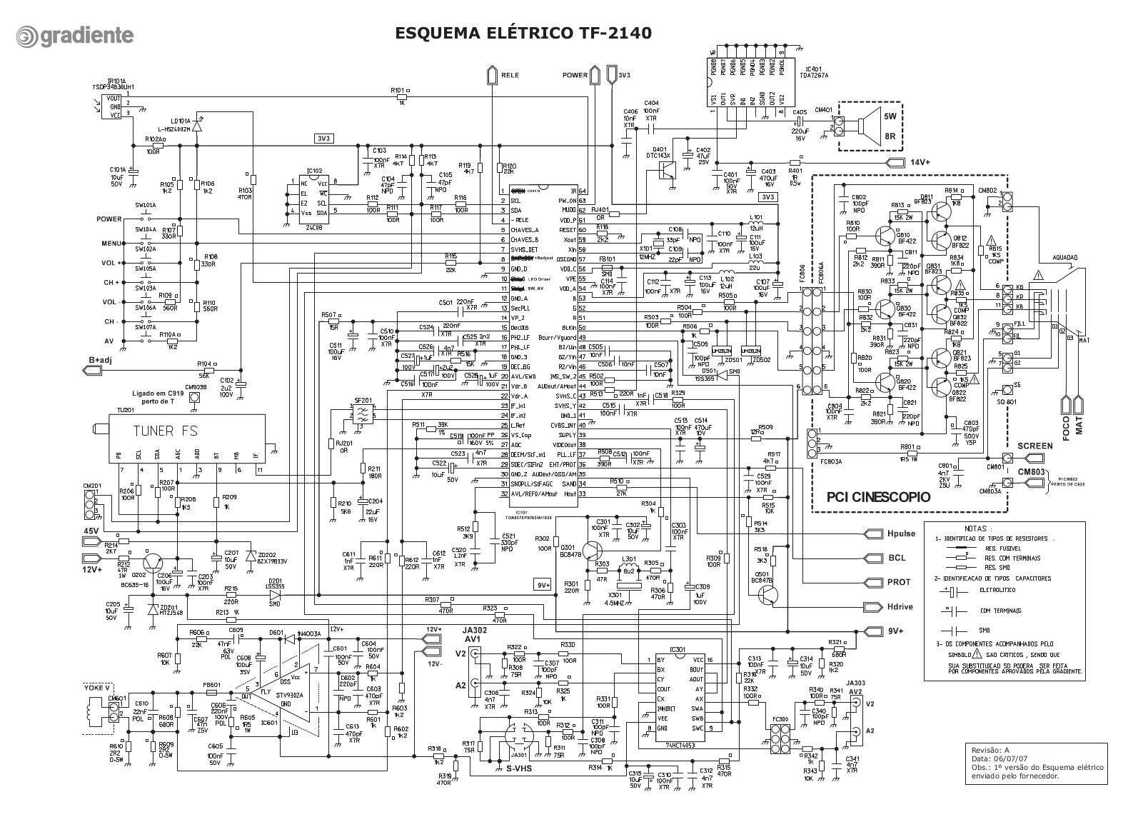 Gradiente TF-2140 Schematic