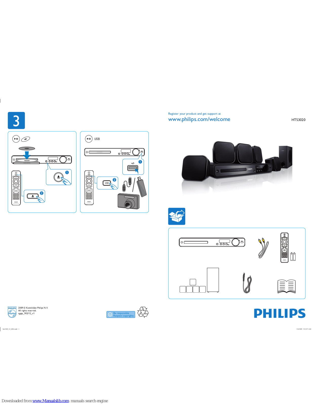 Philips HTS3020/12, HTS3020 User Manual