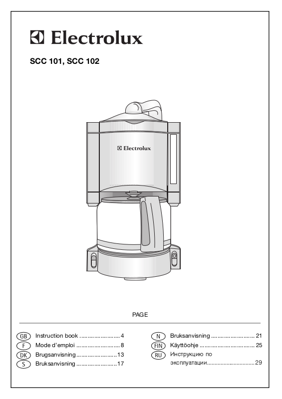 AEG SCC101, SCC102, SCC101 CAFE User Manual