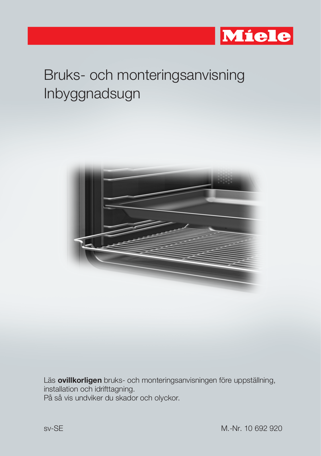 Miele H2561B, H2661-1B assembly instructions